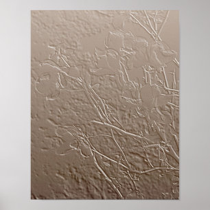 Poster Magnolia Blossoms Embossés Floral Art Design Poste