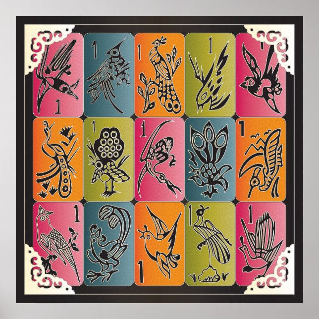 Poster Mah Jongg One Bams (Devant)