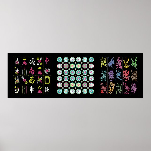 Poster Mah Jongg Tiles (Devant)