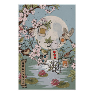 Poster Mahjong Lever de lune