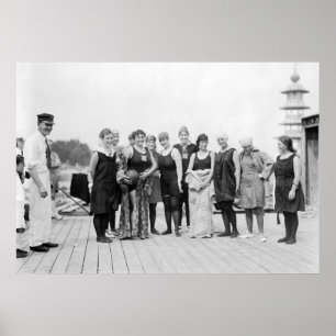 Poster Maillots de bain vintages, les années 10