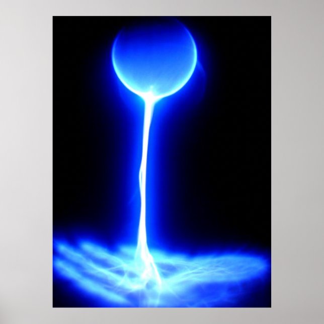 Poster Main de guérison avec la source universelle bleu b (Devant)