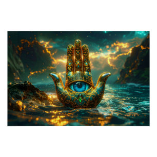 POSTER MAIN DE HAMSA – MAIN DE FATIMA – ZEN BOUDDHISME