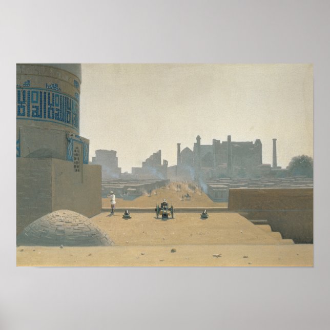 Poster Main Street à Samarkand, début du matin, 1869-70 (Devant)