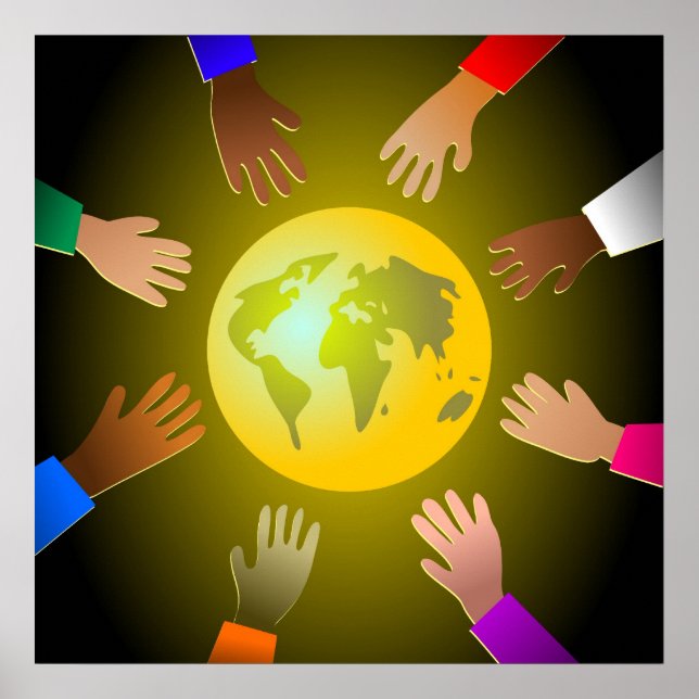 Poster Mains colorées (Devant)