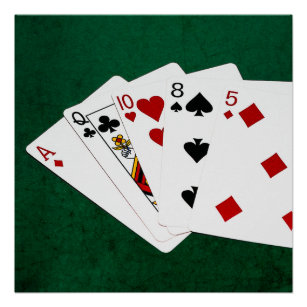 Poster Jeux de cartes. Carré d'as. poker gagnant 