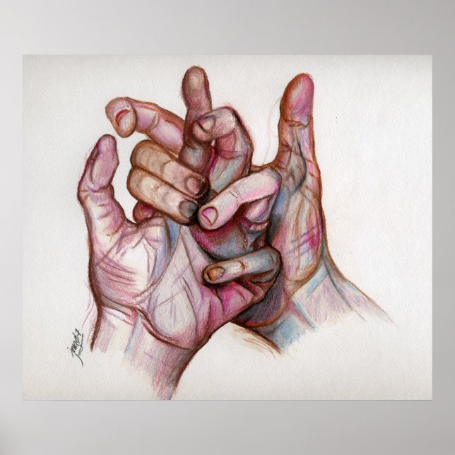 Poster mains entremêlées (Devant)