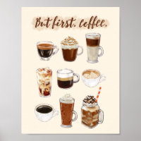 Poster "Mais d'abord, café"