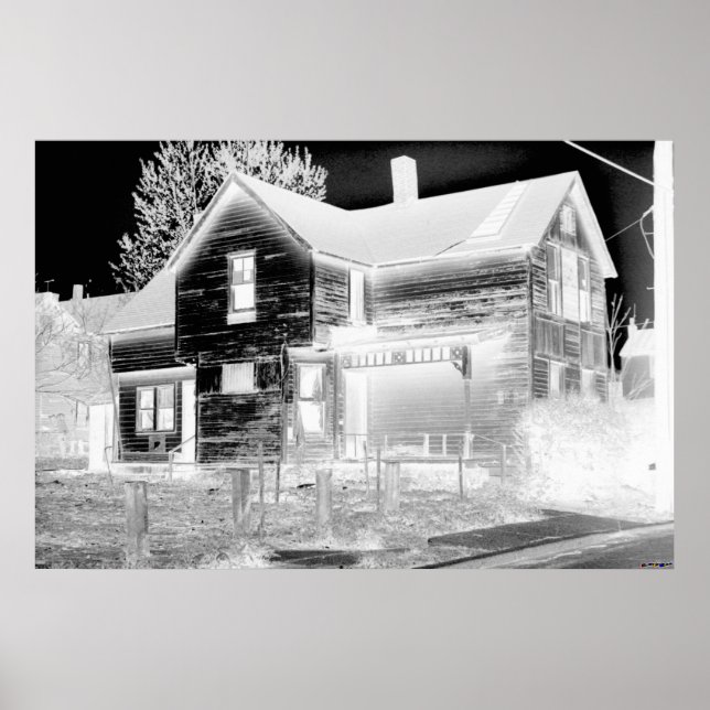 Poster Maison abandonnée - négatif (Devant)