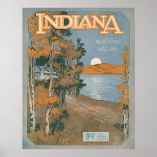 Poster Maison arrière encore en Indiana