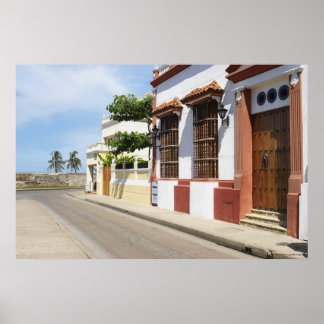 Poster Maison au bord de la route