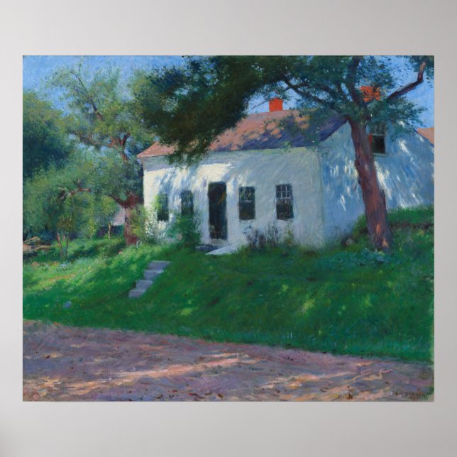 Poster Maison Blanche de bord de route par Dennis Miller  (Devant)