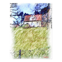 maison blanche sur la colline