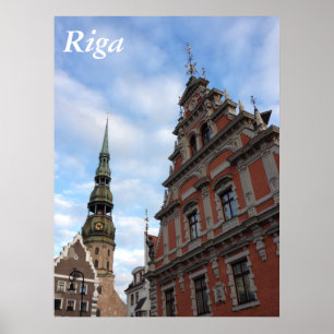 Poster Maison des Noirs. Riga, Lettonie