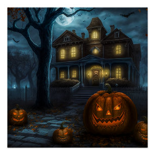 Poster Maison Halloween