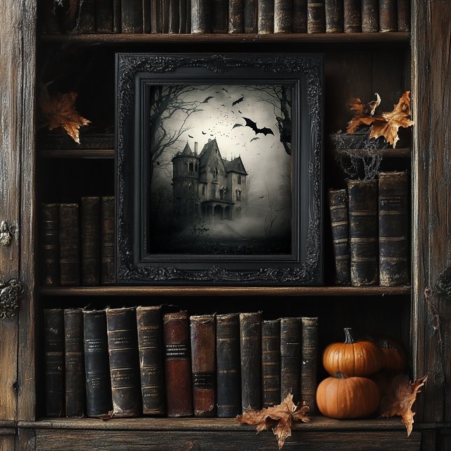 Poster Maison Hantée - Halloween Éffrayant Imprime (Créateur téléchargé)