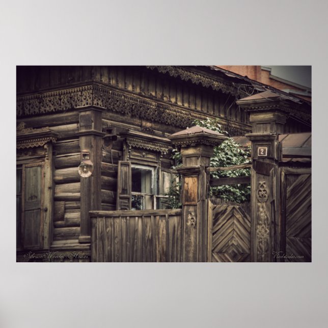 Poster Maisons en bois de Sibérie (projet par vladstudio. (Devant)