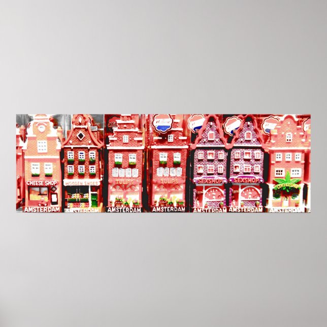 Poster Maisons miniatures d'Amsterdam (Devant)