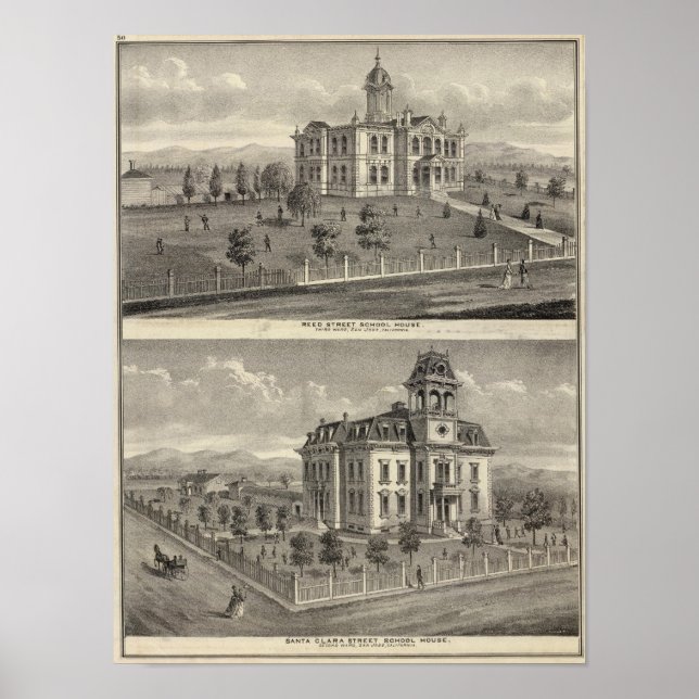 Poster Maisons scolaires, San Jose (Devant)
