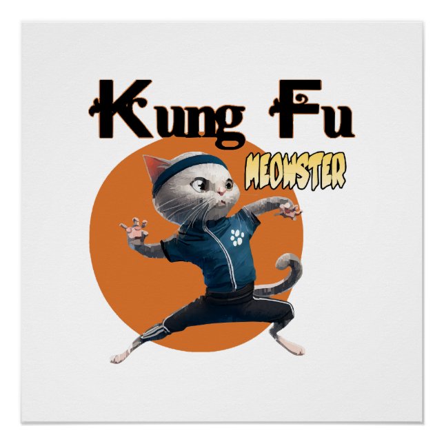 Poster Maître Kung Fu Meowster (Devant)