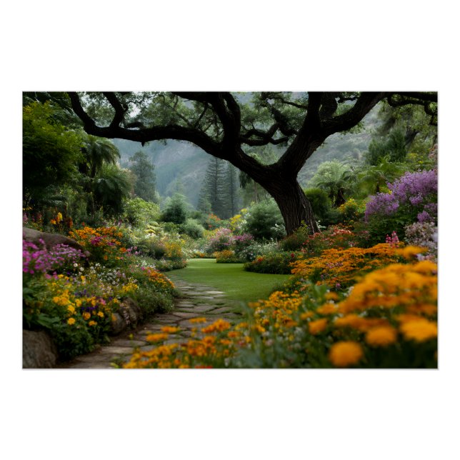 Poster Majestic Blossom Canopy Garden Path (Devant)