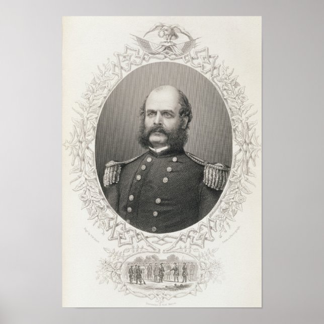 Poster Major Ambrose Everett Burnside (Devant)