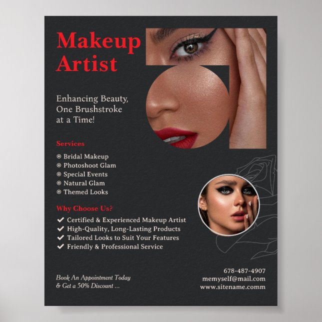 Poster Make Up Artist Services (Devant)