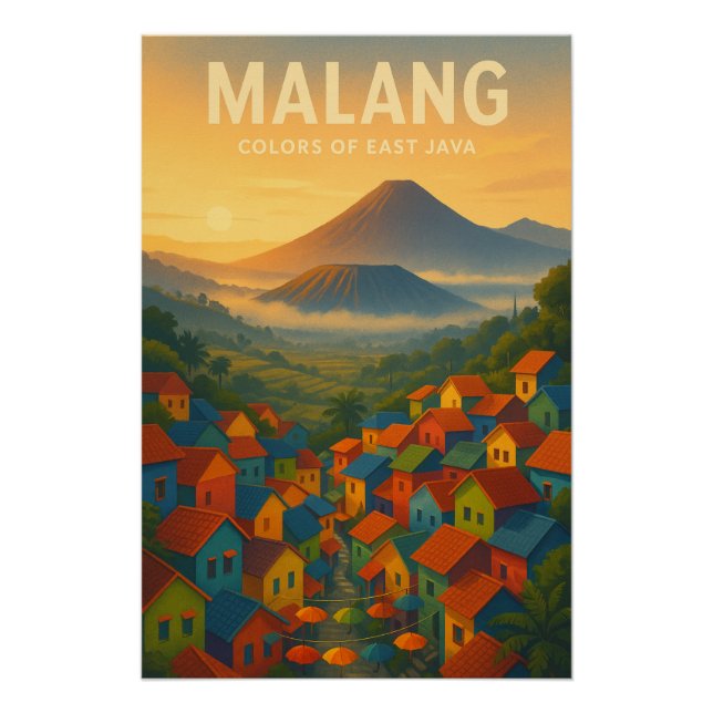 Poster « MALANG – Couleurs de Java oriental » (Devant)