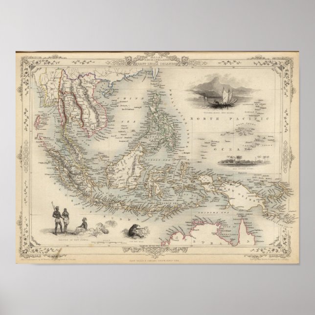Poster Malay Archipelago, or East India Islands (Devant)