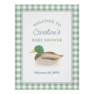 Poster Mallard Canard Canard Pays Baby shower de chasse
