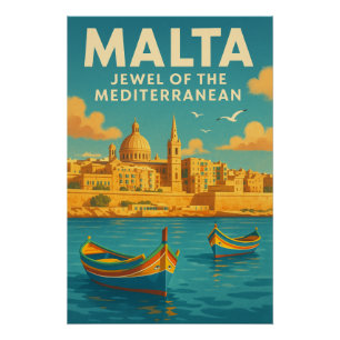 POSTER MALTE – JOYAU DE LA MÉDITERRANÉE