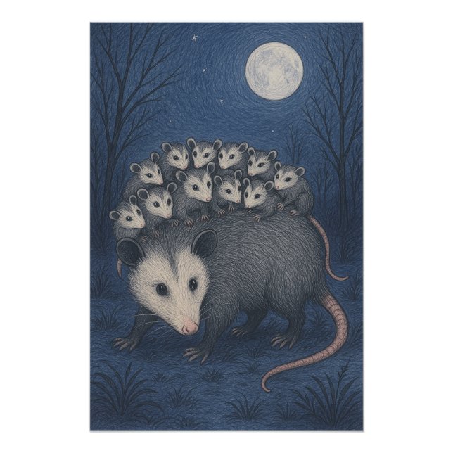 Poster Mama Opossum (Devant)