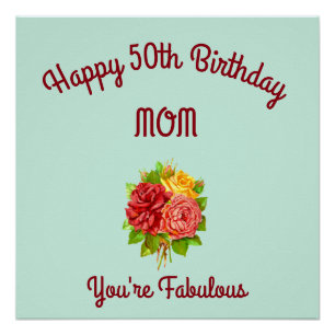 Poster Maman 50e anniversaire
