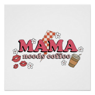 Poster Maman a besoin de café