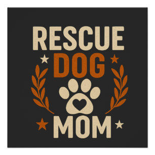 Poster Maman de chien de sauvetage