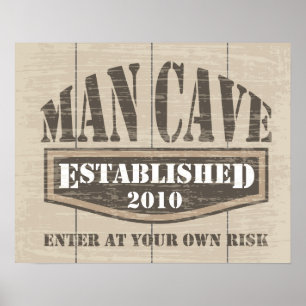 Poster Man Cave - EST 2010