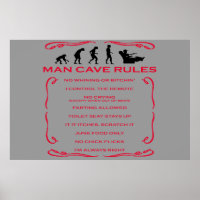 Poster Man Cave Rules