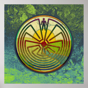 Poster MAN IN THE MAZE paysage + votre arrière - plan