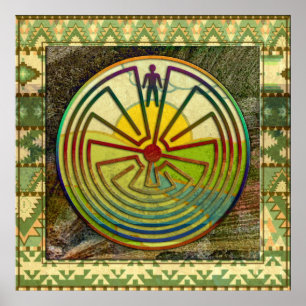 Poster MAN IN THE MAZE paysage + votre arrière - plan