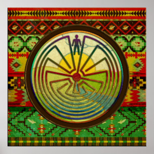 Poster MAN IN THE MAZE paysage + votre arrière - plan