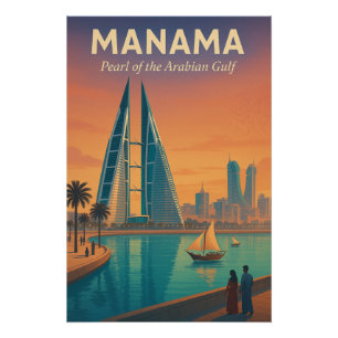 Poster MANAMA – Perle du golfe Arabique