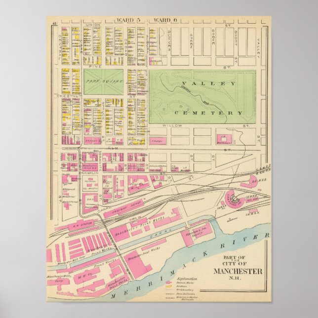 Poster Manchester, NH, partie (Devant)