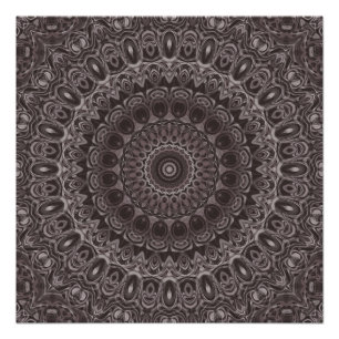 Poster Mandala à l'aquarelle velours profond dans des nua