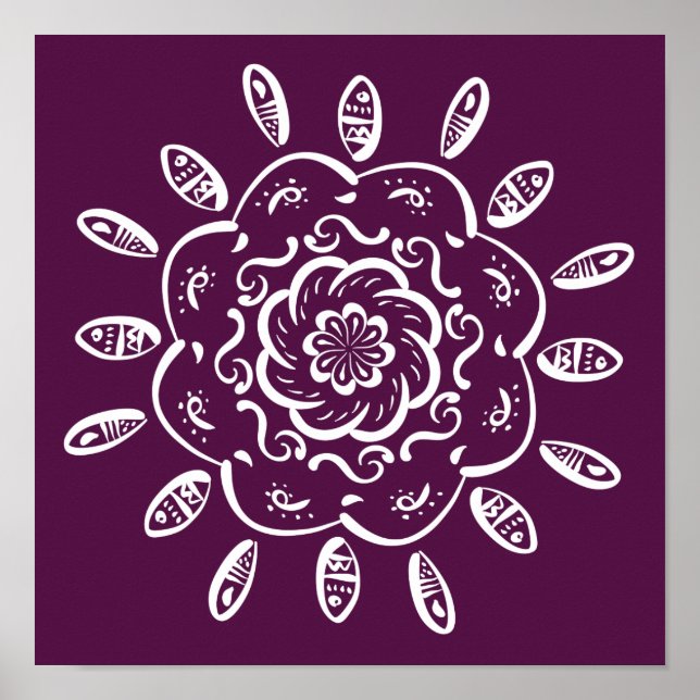 Poster Mandala Blackberry (Devant)