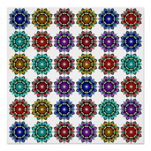 Poster Mandala de différentes couleurs
