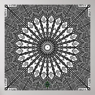 Poster Mandala de verre à retourner