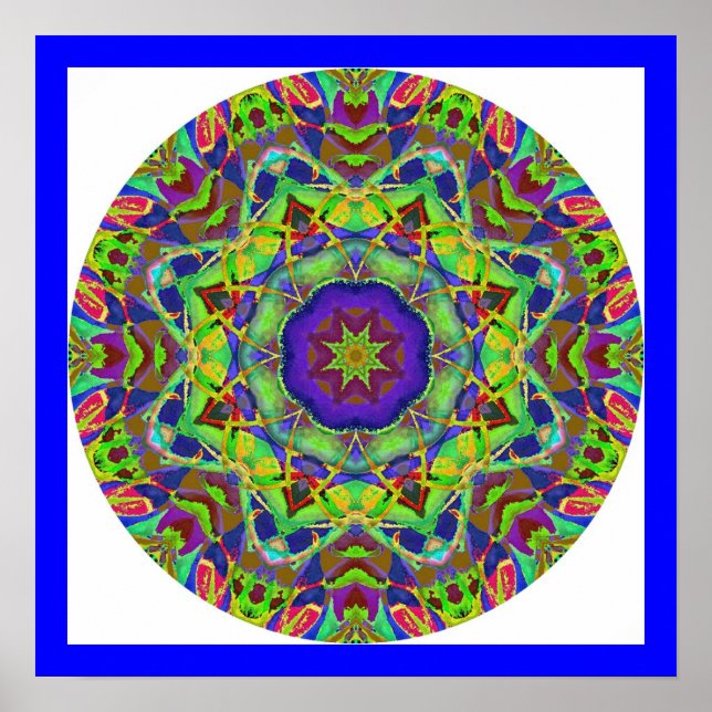 Poster Mandala Design Watercolor.3 (Devant)