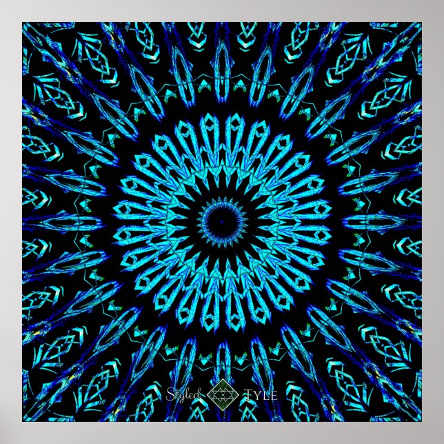 Poster Mandala du cristal miroir 2 (Devant)