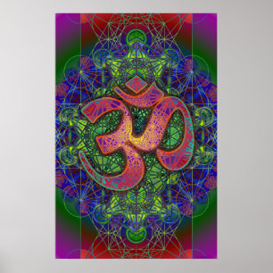 Poster Mandala du Cube de Om Metatron