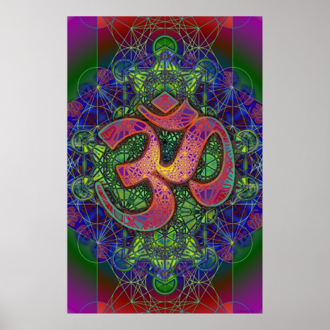 Poster Mandala du Cube de Om Metatron (Devant)